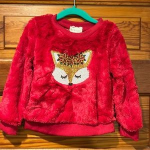 Adorable Fox Holiday Sweater EUC (4T)